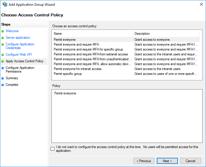 Access Group Policy