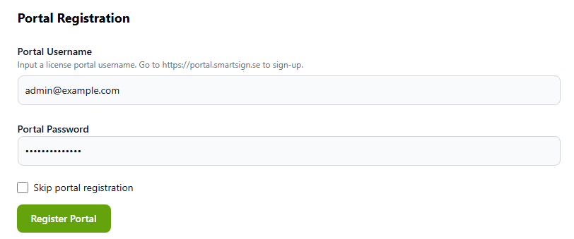Portal Registration