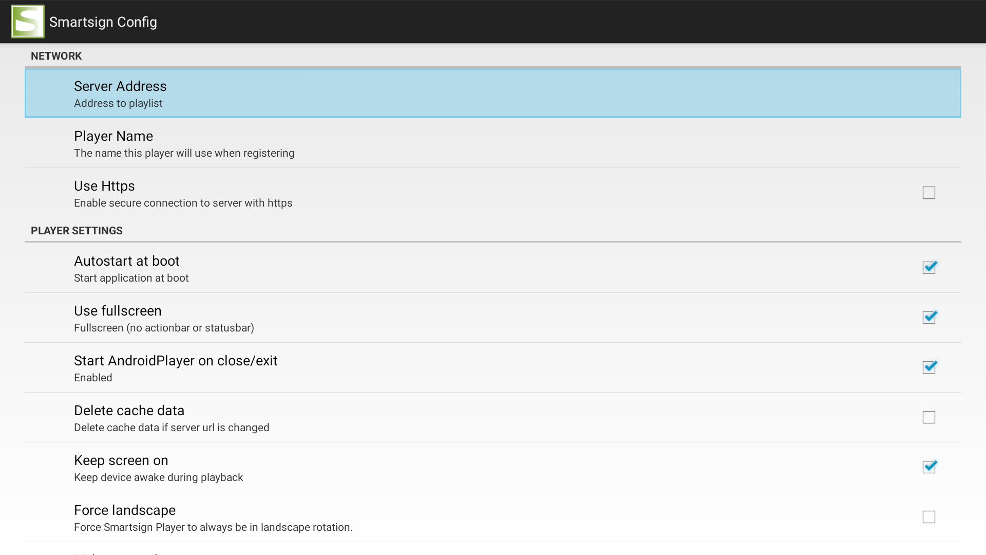 Smartsign config launches